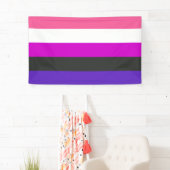 Banderoles Drapeau de fierté genderfluid (En situation)