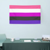 Banderoles Drapeau de fierté genderfluid (Salon professionnel)