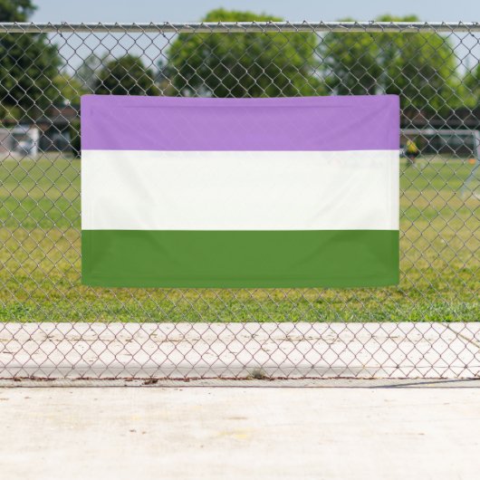 Banderoles Drapeau de fierté genderqueer (En situation)