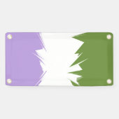 Banderoles Drapeau de fierté Genderqueer abstrait ZigZag épic (Horizontal)