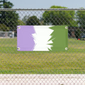 Banderoles Drapeau de fierté Genderqueer abstrait ZigZag épic (Insitu)