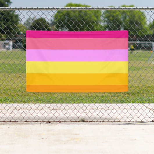 Banderoles Drapeau de fierté lesbienne (Aube) (En situation)