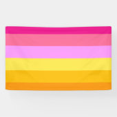 Banderoles Drapeau de fierté lesbienne (Aube) (Horizontal)