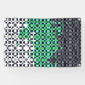 Banderoles Drapeau de fierté Neutrois Abstrait Pixelisé Tripa (Horizontal)