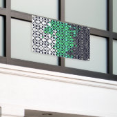 Banderoles Drapeau de fierté Neutrois Abstrait Pixelisé Tripa (Bâtiment extérieur)