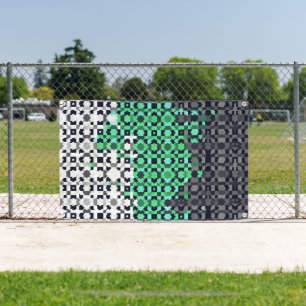 Banderoles Drapeau de fierté Neutrois Abstrait Pixelisé Tripa