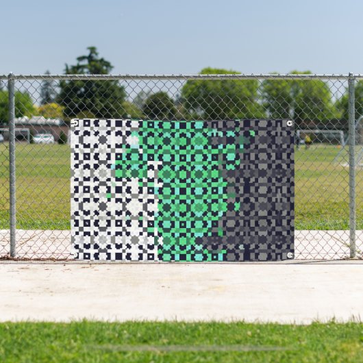 Banderoles Drapeau de fierté Neutrois Abstrait Pixelisé Tripa (Insitu)