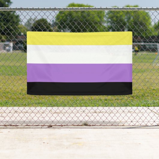 Banderoles Drapeau de fierté non binaire (En situation)