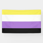 Banderoles Drapeau de fierté non binaire (Horizontal)