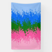 Banderoles Drapeau de fierté omniromantique abstrait ondoyant (Verticale)