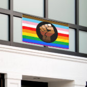 Banderoles Drapeau de fierté POC de progrès LGBTQ+ (Bâtiment extérieur)