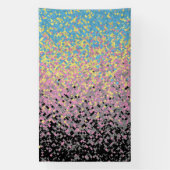 Banderoles Drapeau de fierté polygender pixelisé funky tripan (Verticale)