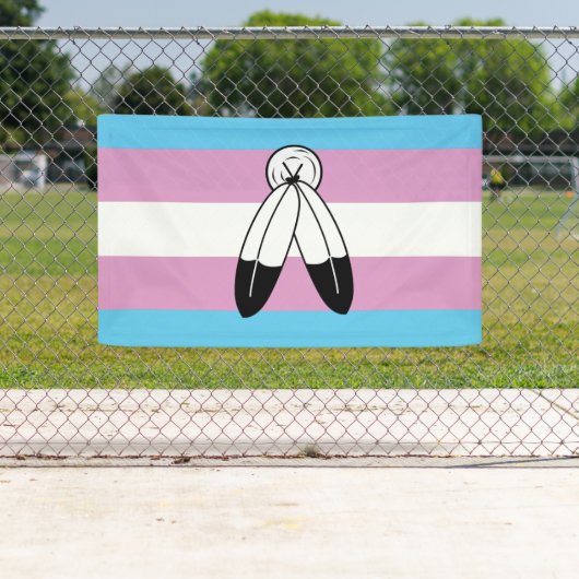 Banderoles Drapeau de fierté trans bispirituel (En situation)