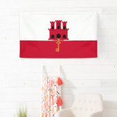 Banderoles Drapeau de Gibraltar (En situation)
