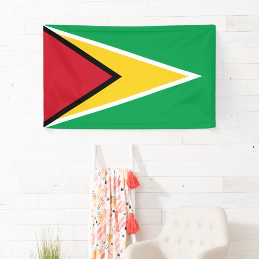 Banderoles Drapeau de Guyana  (En situation)