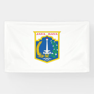 Banderoles Drapeau de Jakarta (capitale indonésienne)