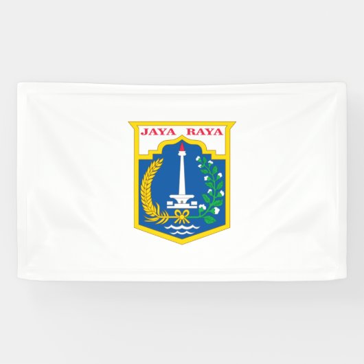 Banderoles Drapeau de Jakarta (capitale indonésienne) (Horizontal)