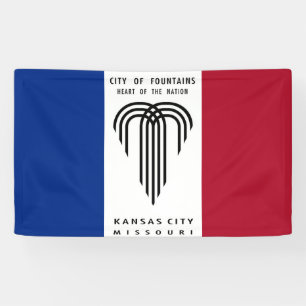 Banderoles Drapeau de Kansas City Missouri États-Unis Amériqu