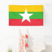 Banderoles Drapeau de la Birmanie (Myanmar) (En situation)