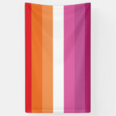 Banderoles Drapeau de la fierté lesbienne (Vertical)