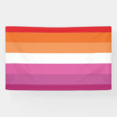Banderoles Drapeau de la fierté lesbienne (Horizontal)