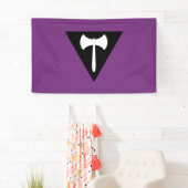 Banderoles Drapeau de la fierté lesbienne Ax pourpre (En situation)