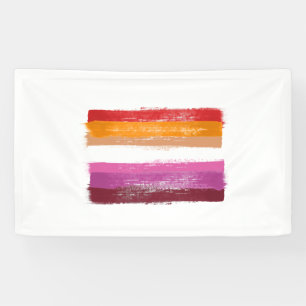 Banderoles Drapeau de la fierté lesbienne peint rayures de co