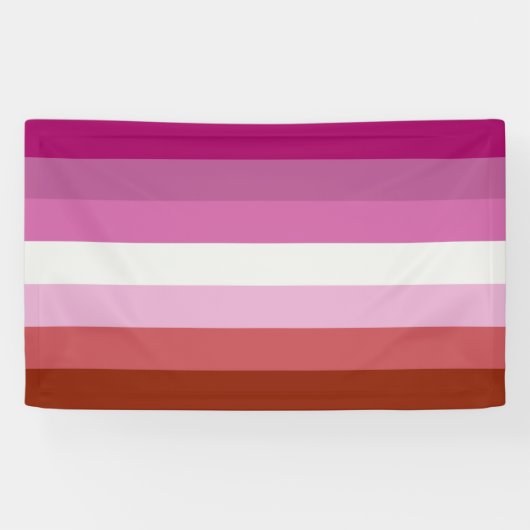 Banderoles Drapeau de la fierté lesbienne rose (Horizontal)