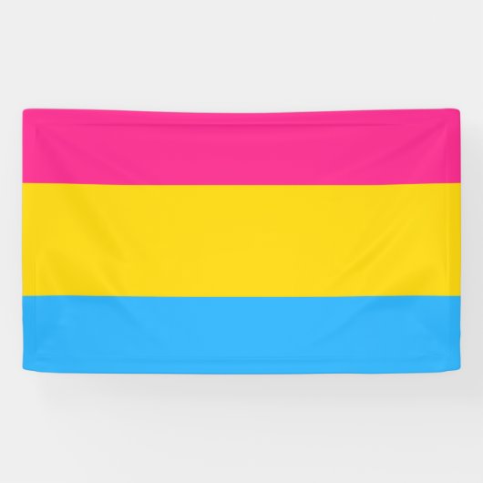 Banderoles Drapeau de la fierté Pansexual (Horizontal)