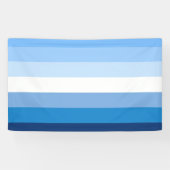 Banderoles Drapeau de la Gay Male Pride (bleu) (Horizontal)