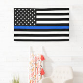 Banderoles Drapeau de la Ligne Bleue Mince des États-Unis (En situation)