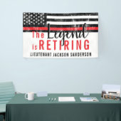 Banderoles Drapeau de la ligne rouge de retraite de pompier P (Salon professionnel)