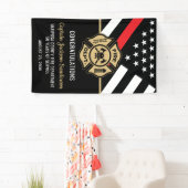 Banderoles Drapeau de la ligne rouge des pompiers (En situation)