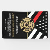 Banderoles Drapeau de la ligne rouge des pompiers (Horizontal)