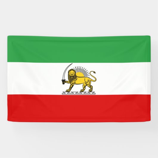 Banderoles Drapeau de la monarchie constitutionnelle iranienn (Horizontal)