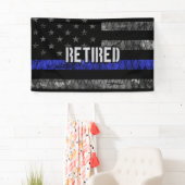 Banderoles Drapeau de la police retraitée en détresse (En situation)