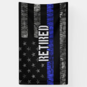 Banderoles Drapeau de la police retraitée en détresse (Vertical)