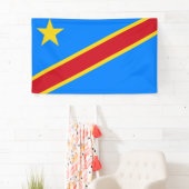 Banderoles Drapeau de la RDC (République démocratique du Cong (En situation)