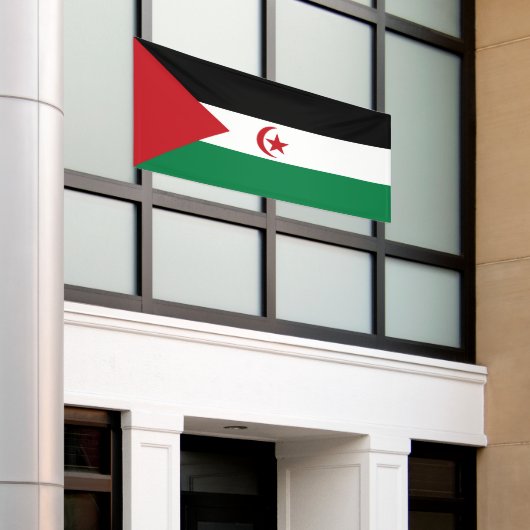 Banderoles Drapeau de la République démocratique arabe sahrao (Bâtiment extérieur)