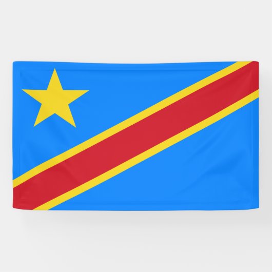 Banderoles Drapeau de la République Démocratique du Congo Ban (Horizontal)