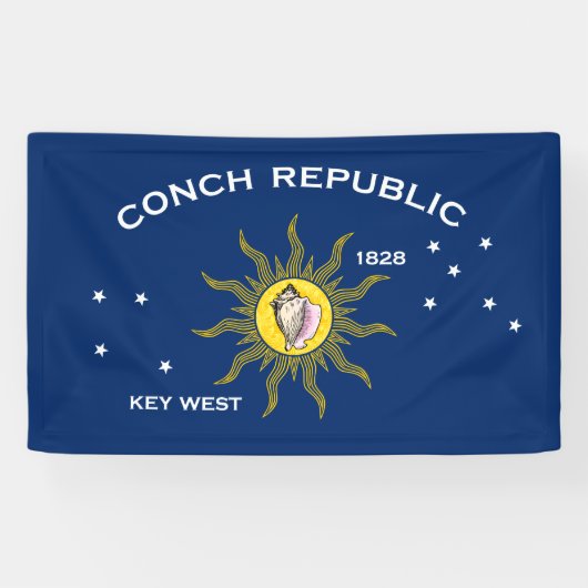Banderoles Drapeau de la République des Conques Key West Flor (Horizontal)