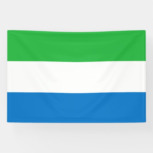 Banderoles Drapeau de la Sierra Leone (Horizontal)