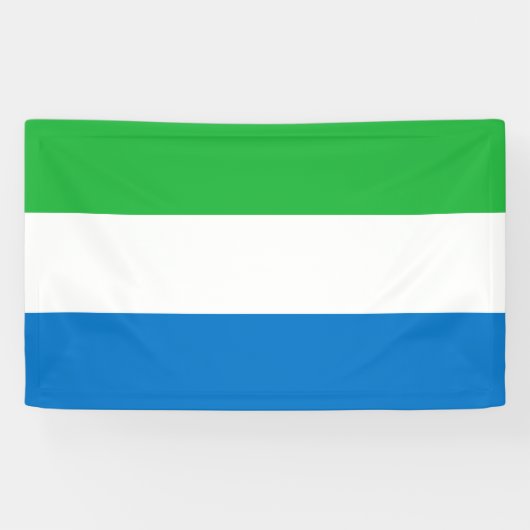 Banderoles Drapeau de la Sierra Leone (Horizontal)