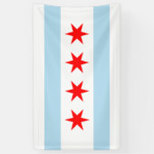 Banderoles Drapeau de la ville de Chicago (Illinois) (Vertical)