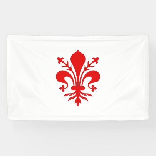 Banderoles Drapeau de la ville de Florence Symbole Italie (Horizontal)