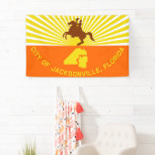 Banderoles Drapeau de la ville de Jacksonville Floride États- (En situation)