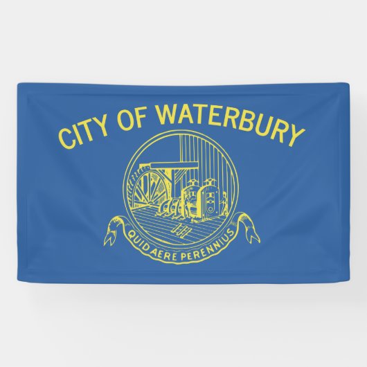Banderoles Drapeau de la ville de Waterbury (Connecticut) (Horizontal)