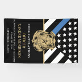 Banderoles Drapeau de l'application de la loi de l'officier d (Horizontal)