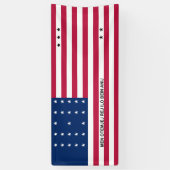 Banderoles Drapeau de l'atoll de Bikini Patriotique (Vertical)