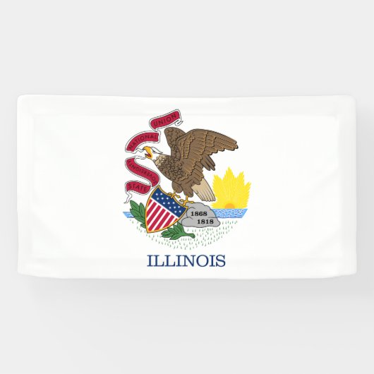 Banderoles Drapeau de l'État de l'Illinois (Horizontal)